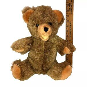 VINTAGE HEUNEC GERMAN ARTICULATED TEDDY BEAR 15" LONG STUFFED ANIMAL PLUSH